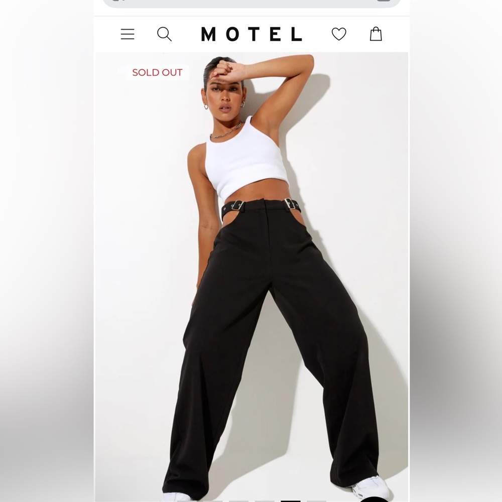 NWT Motel Women’s Abra Trousers in Black Size XS *Sold Out Online*